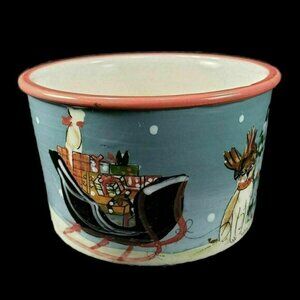 Sakura Merry‎ Little Christmas Cheese Dip Bowl David Carter Brown Holiday 2002